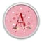 20" Valentine Things White Framed Round Monogram Print